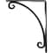 Ekena Millwork Legacy Wrought Iron Bracket, (Single center brace), Antiqued Warm Silver 1 1/2"W x 7 1/2"D x 10"H BKTM01X07X10SLEAWS - alternate 8